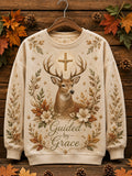 Women's Autumn Faith Animal Print Hoodie Sweatshirt