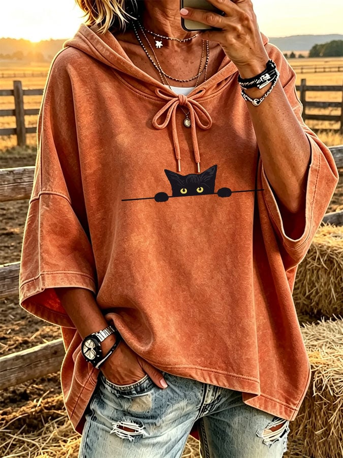 Women's Casual Printed Loose Sweatshirt