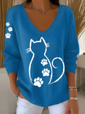 Women'S Cute Cat Casual T-Shirt