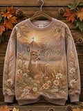 Women's Autumn Faith Animal Print Hoodie Sweatshirt