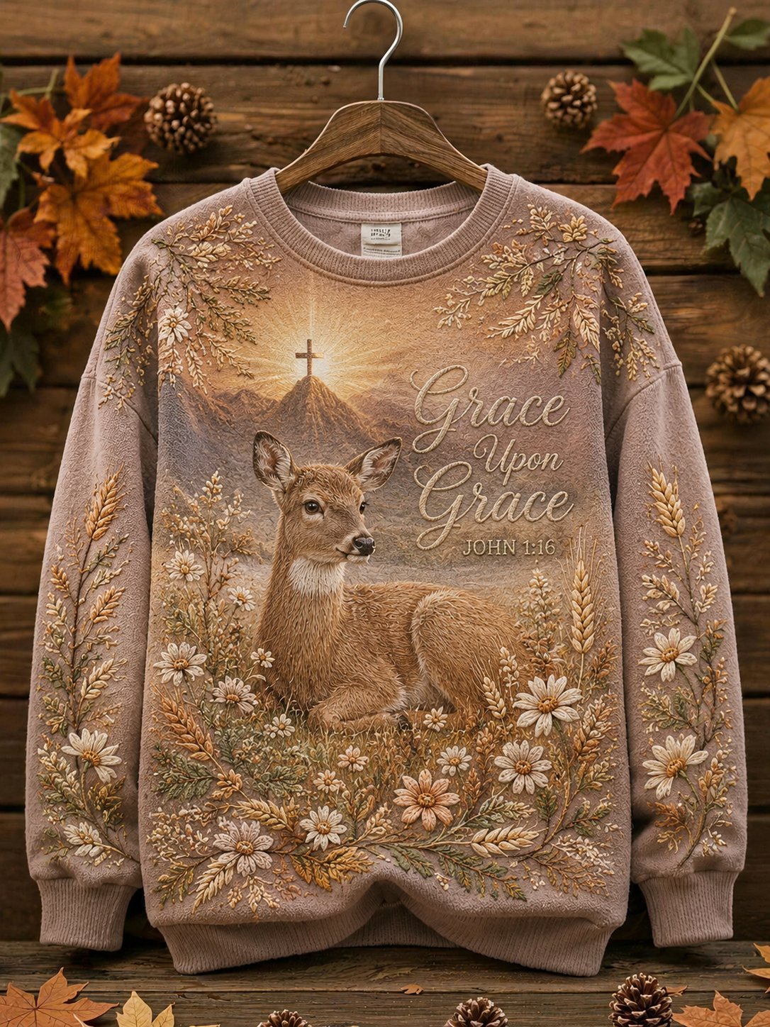 Women's Autumn Faith Animal Print Hoodie Sweatshirt