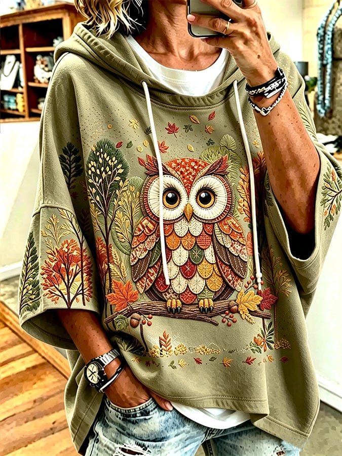 Women's Casual Printed Loose Sweatshirt