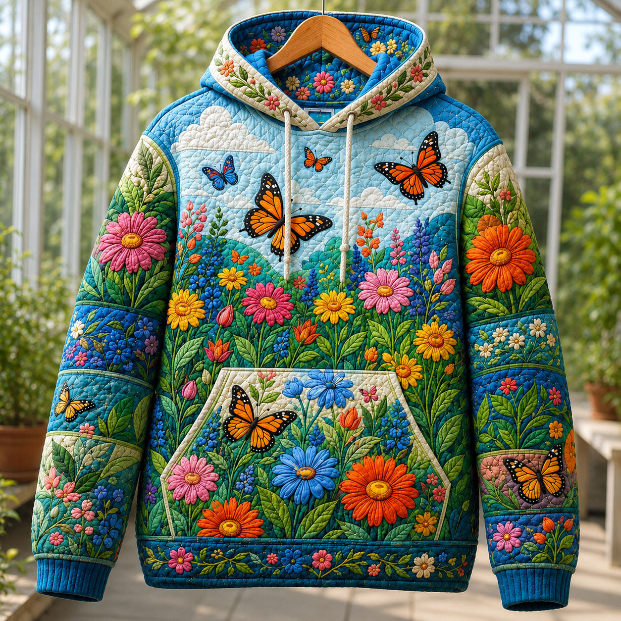 Butterfly Flower Garden Hoodie GFTOHNL2672
