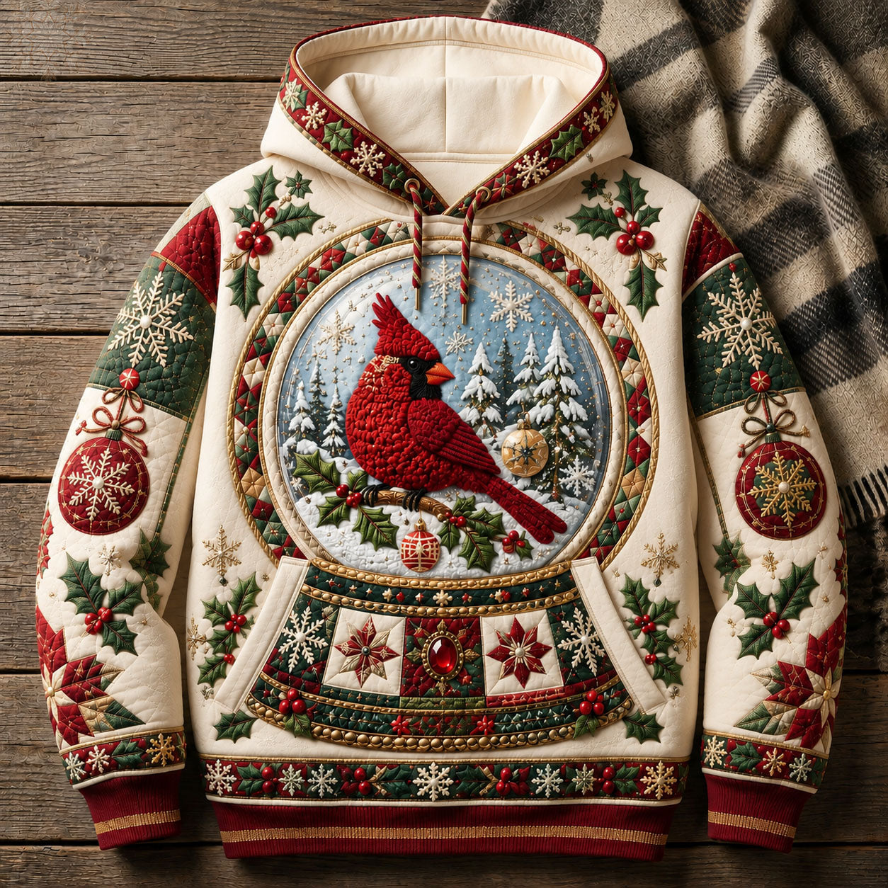 Winter Cardinal Snow Globe Hoodie GFTOHNL2903