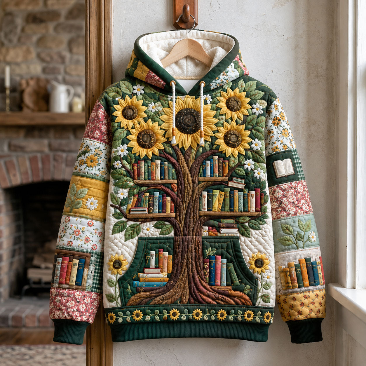 Sunflower Reading Tree Hoodie GFTOHNL2933