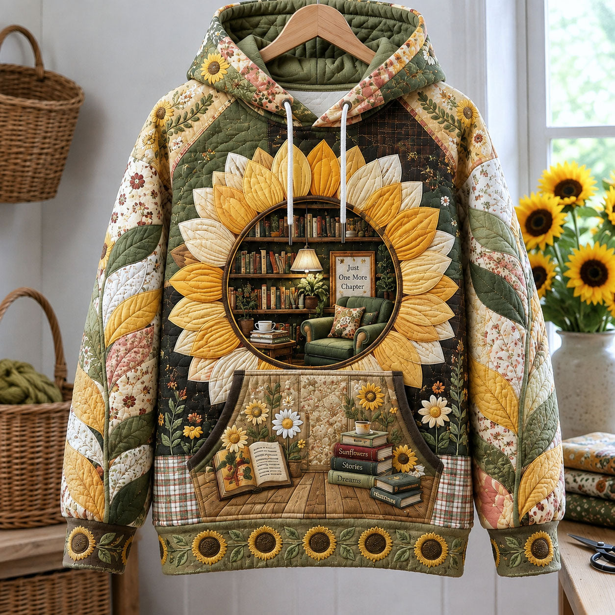 Sunflower Reading Room Hoodie GFTOHNL2937