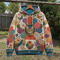 Patchwork Cat Blossom Hoodie GFTOHNL3098