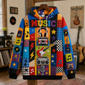 Music Patchwork Vibes Hoodie GFTOHNL3251