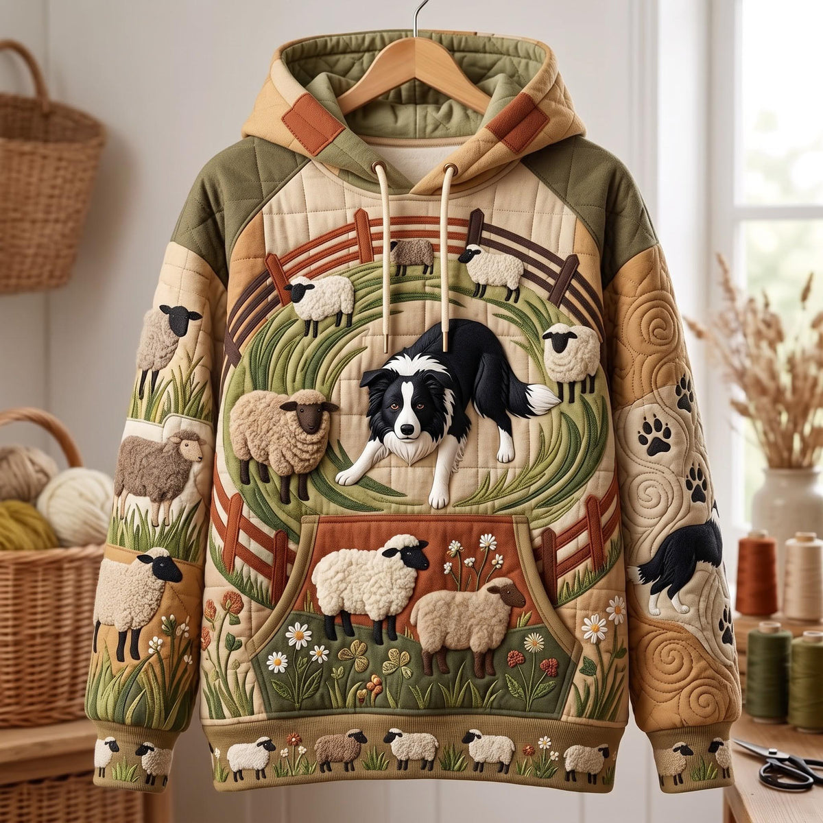 Farm Border Collie Hoodie GFTOMA14248