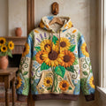 Sunflower Patchwork Hoodie GFTONMU2654