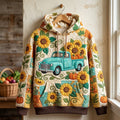Sunflower Patchwork Hoodie GFTONMU2659
