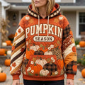 Patchwork Pumpkin Parade Hoodie GFTONTD2430