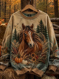 Women's Fall Animal Print Sweatshirt