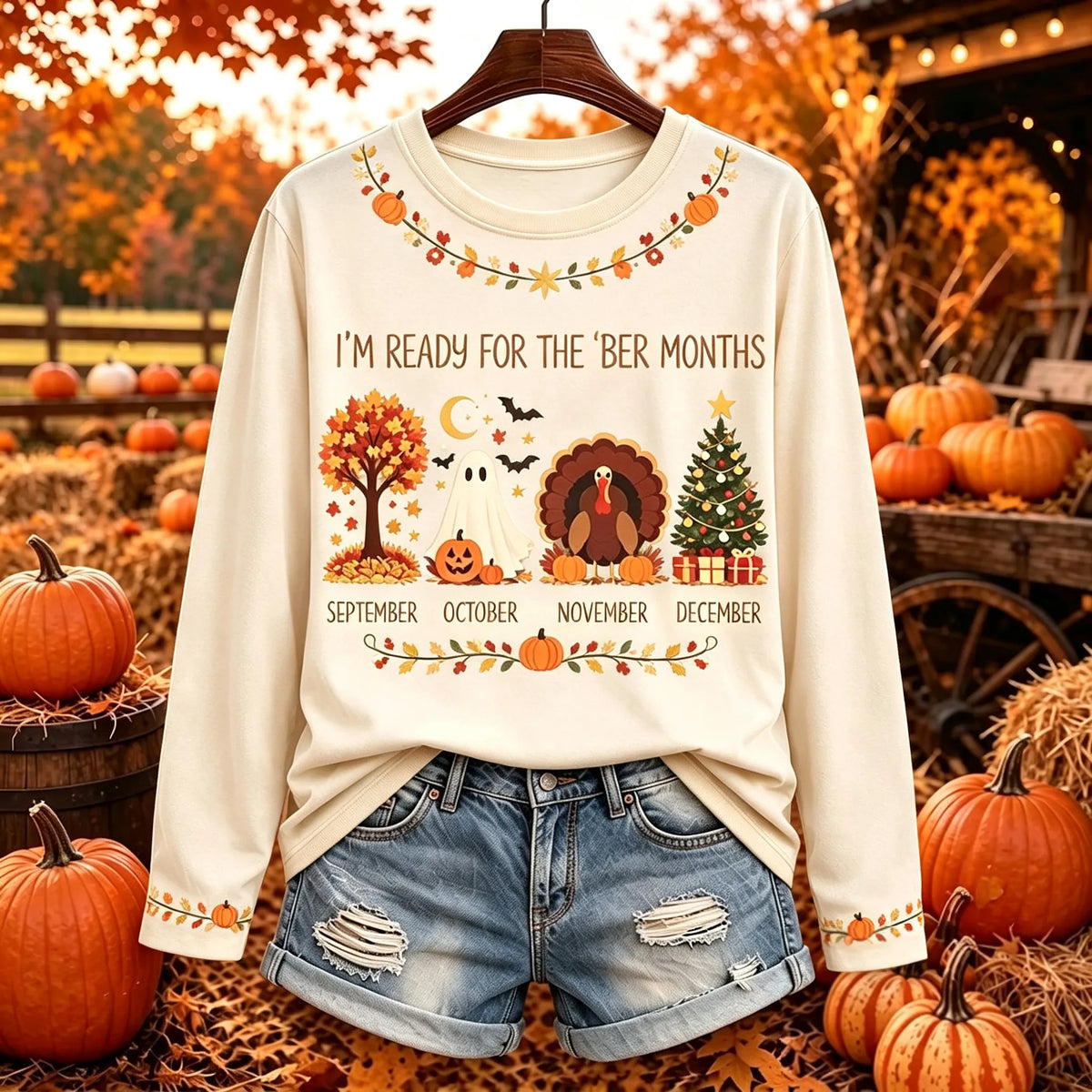 Women's Retro Autumn Casual Round Neck Top
