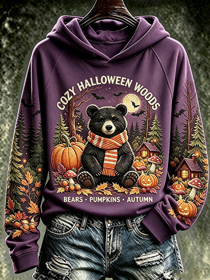 Women's Fall Halloween Print Sweatshirt