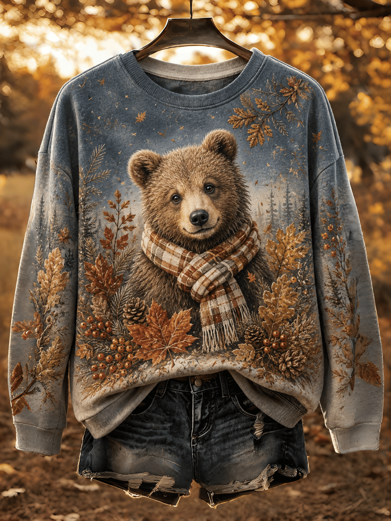 Women's Fall Animal Print Sweatshirt