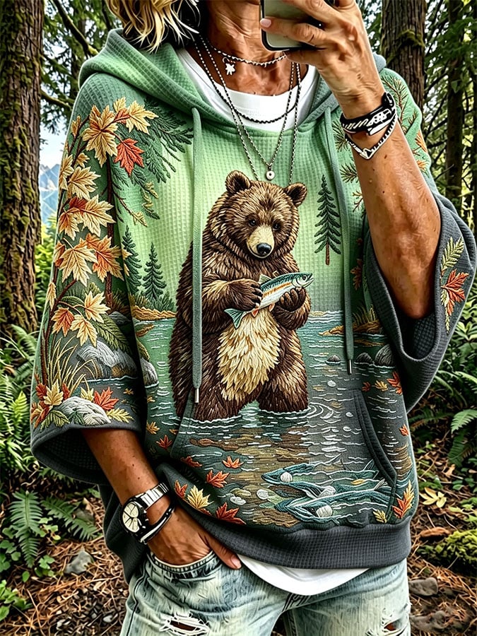 Women's Casual Printed Hooded Sweatshirt
