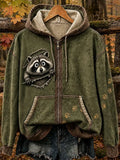 Women's Vintage Animal Print Hoodie