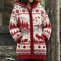 Women's Vintage "lake Ontario, Canada" Knit Cardigan