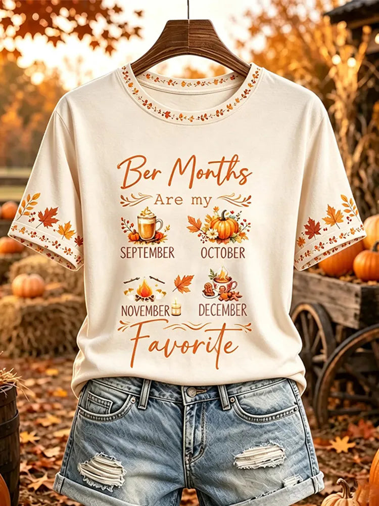 Women's I'm Ready For The 'ber Months Print T-shirt