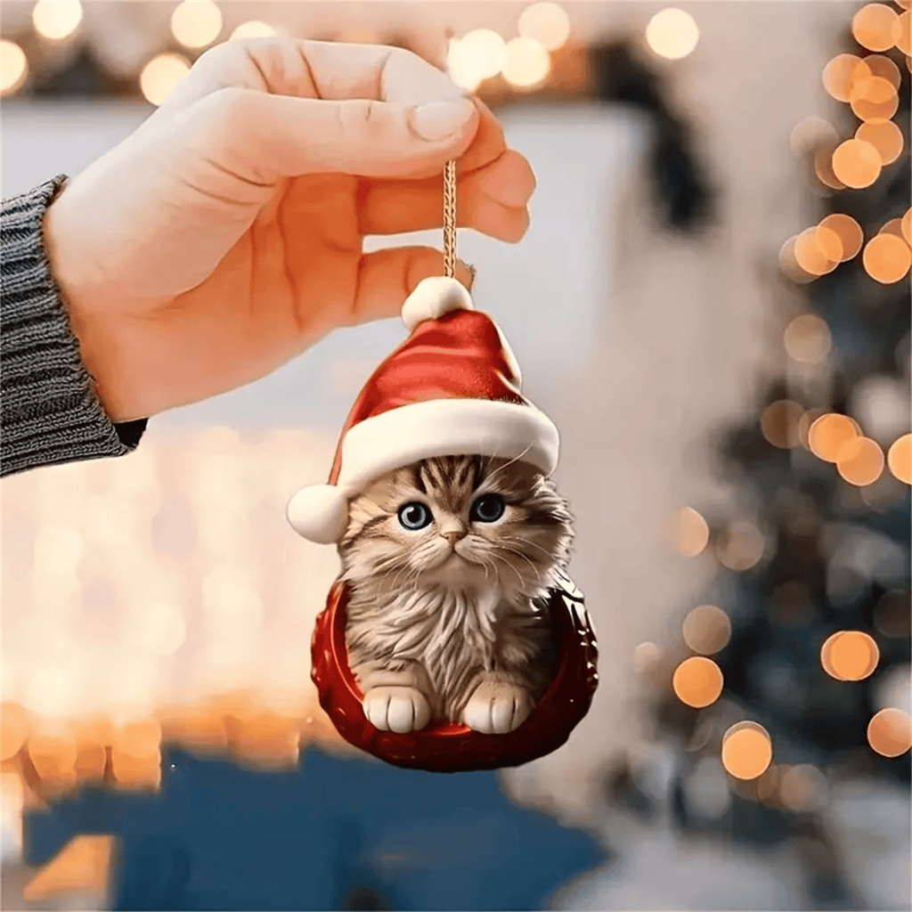 2026 Cats Advent Calendar, Advent Calendar 2026, Countdown for Cats Christmas 24 Days Christmas Advent Calendar with Hanging Decoration for Cats in 2D Acrylic(2D Acrylic Flat)