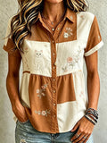 🐾Buy 3 Save 10%🐱Women's Casual Cat Floral Print Shirt💛100% For Shelter Pets🐱🐶