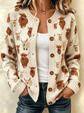 Women's Highland Cow Print Top