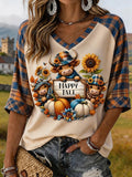 Women'S Retro Country Highland Cow Print T-Shirt