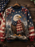 Women's Autumn Animal Print Crew Neck Long-Sleeve T-Shirt
