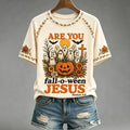 Women's Vintage Autumn Ghost Faith Print T-shirt