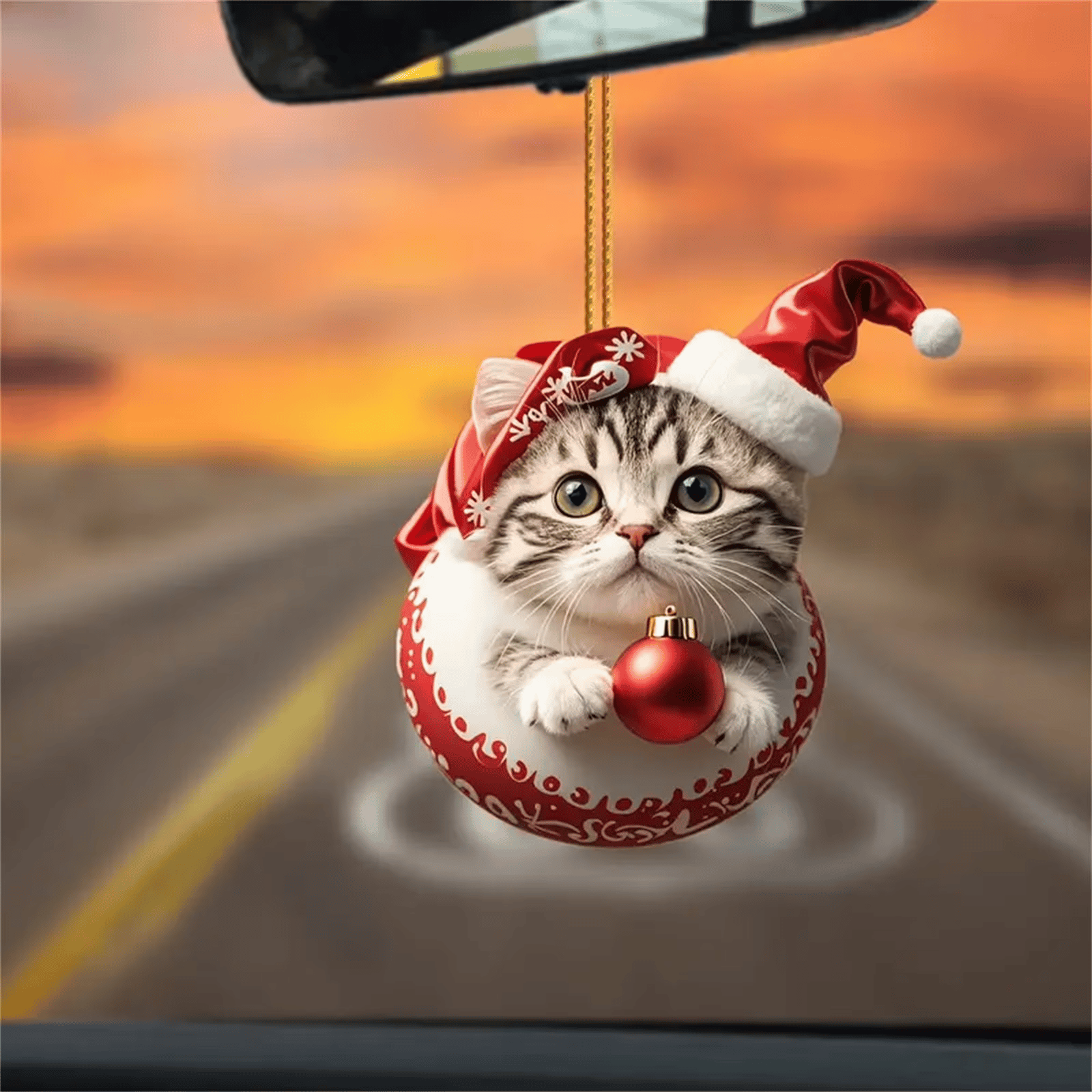 2026 Cats Advent Calendar, Advent Calendar 2026, Countdown for Cats Christmas 24 Days Christmas Advent Calendar with Hanging Decoration for Cats in 2D Acrylic(2D Acrylic Flat)
