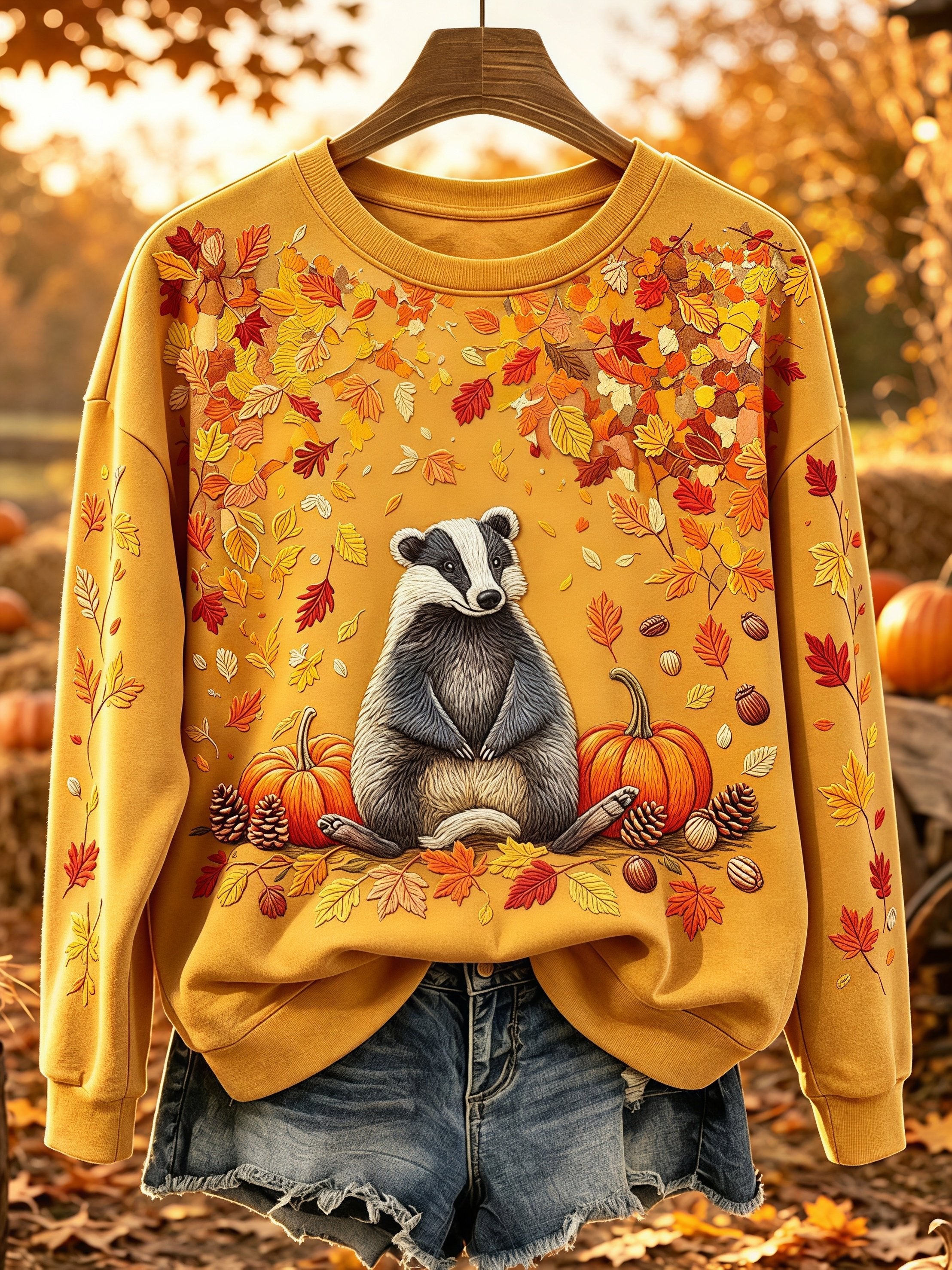 Women's Fall Animal Print Sweatshirt