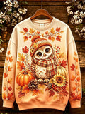 Women's Casual Printed Long-Sleeve Sweatshirt