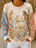 Women's Casual Animal‐Print Sweatshirt