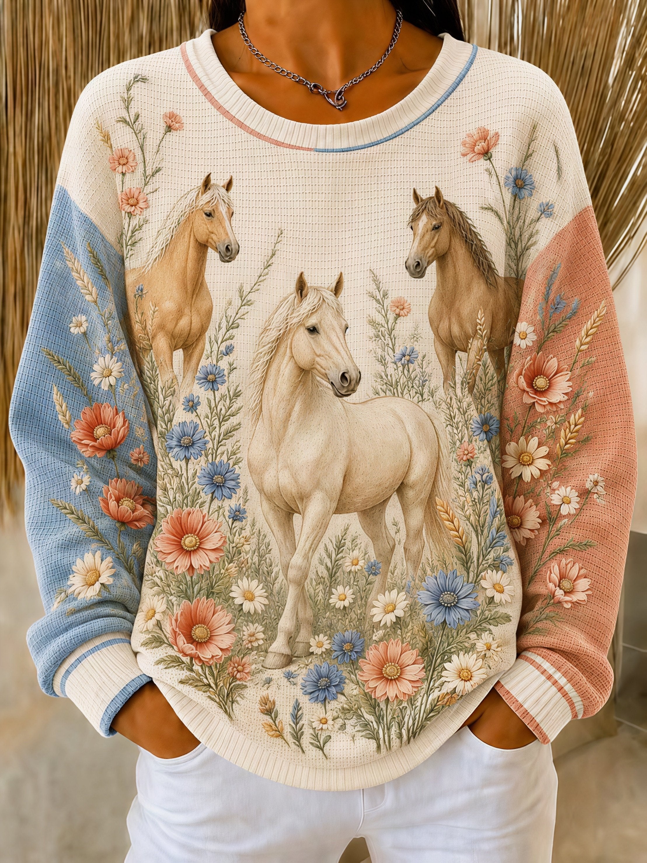 Women's Casual Animal‐Print Sweatshirt