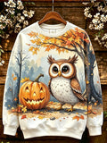 Women's Casual Printed Long-Sleeve Sweatshirt