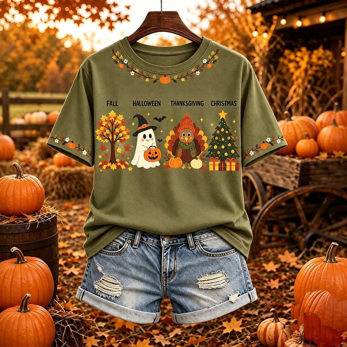Women's I'm Ready For The 'ber Months Print Short-sleeved T-shirt