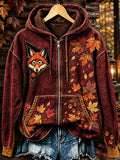 Women's Autumn Fox  Printed Casual Sweatshirt