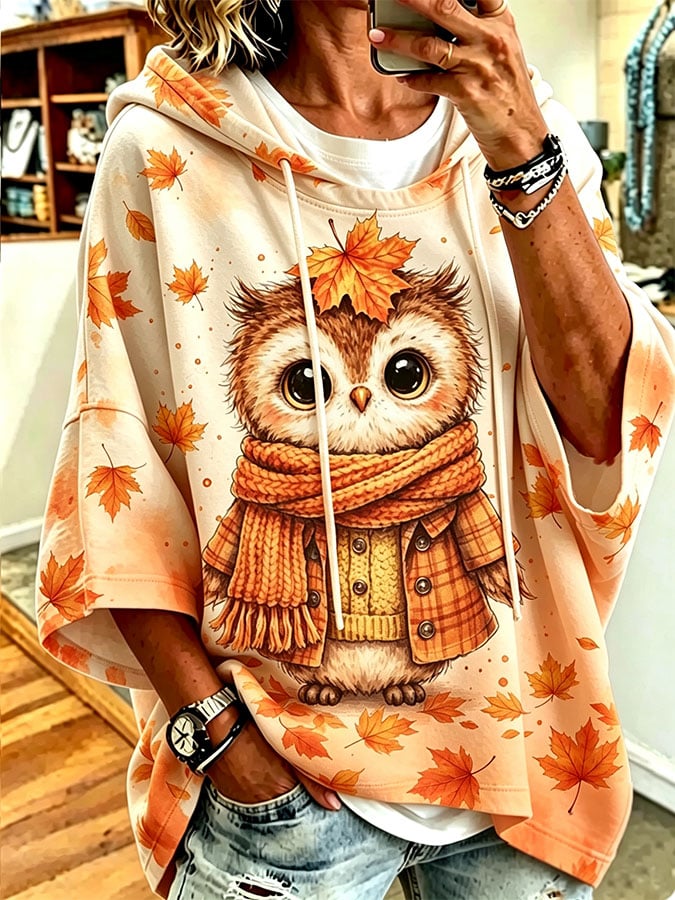 Women's Casual Printed Loose Sweatshirt