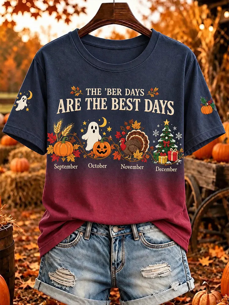 Women's "ber-months" Casual Printed T-shirt