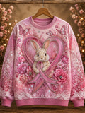 Women's Breast Cancer Awareness "I Wear Pink For Myself" Print Sweatshirt
