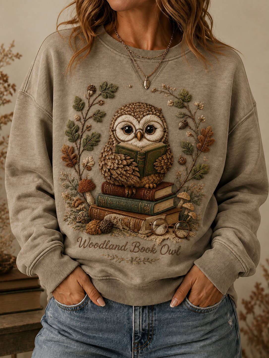Women's Warm Healing Animal Print Sweatshirt
