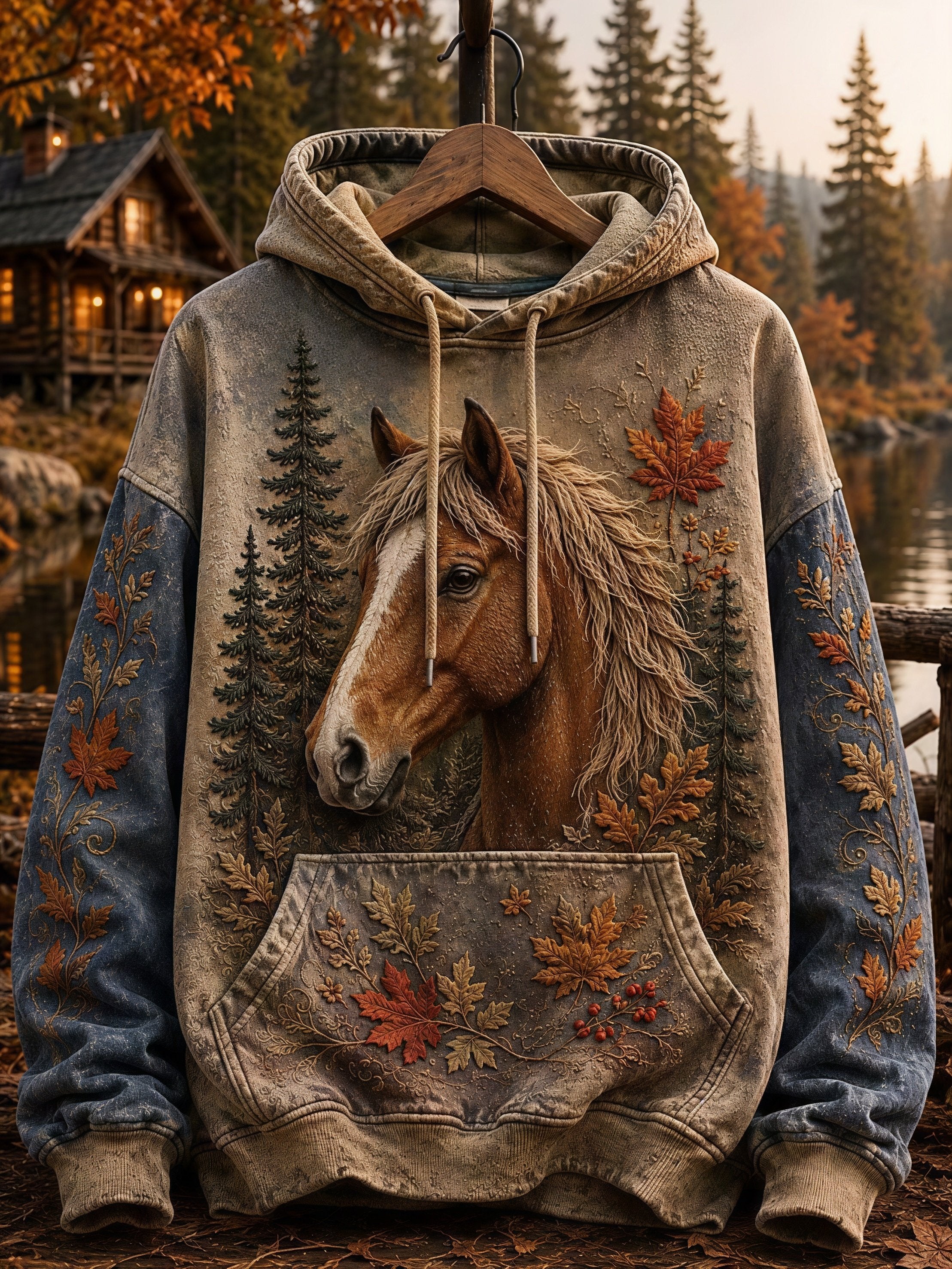 Men's Autumn Animal Print Hoodie
