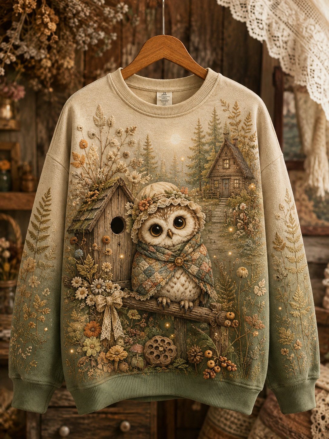 Women's Warm Healing Animal Print Sweatshirt