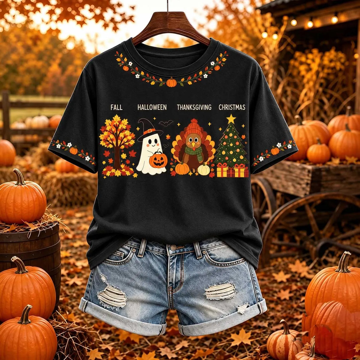 Women's I'm Ready For The 'ber Months Print Short-sleeved T-shirt