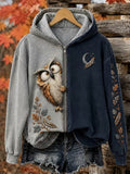 Women's Vintage Animal Print Hoodie