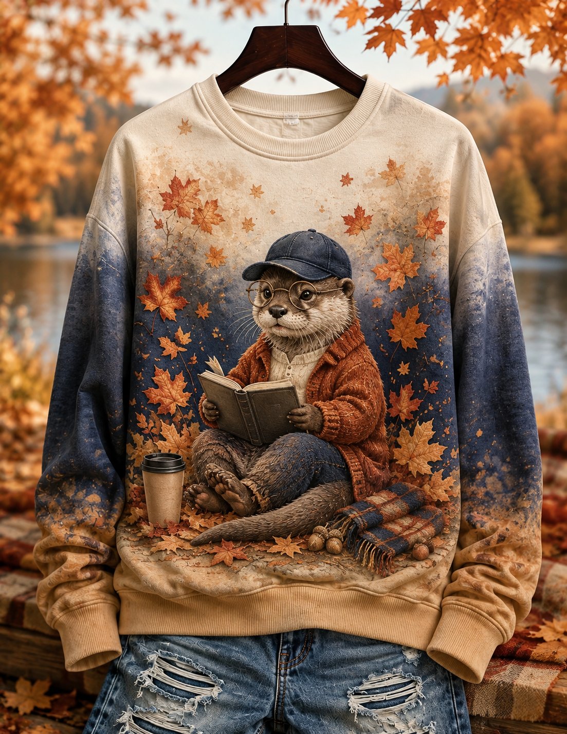 Women's Fall Animal Print Sweatshirt