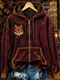 Women's Vintage Animal Print Hoodie