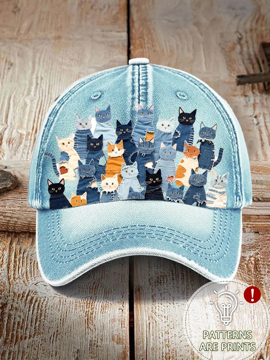 Cute Animal Cat Art Print Hat